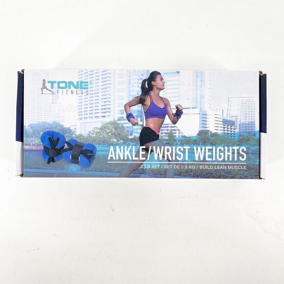 Tone Fitness Other - Tone Fitness Ankle Wrist Weights 2 lb Set Blue Muscle Home Workout 1 lb each NEW
